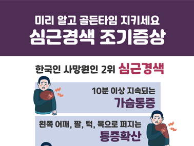 [인포그래픽] 심근경색 조기증상