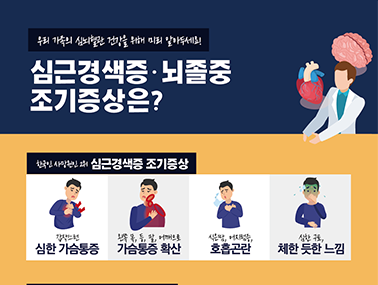 [인포그래픽] 심근경색증·뇌졸중 조기증상