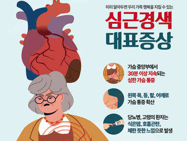 [인포그래픽] 심근경색증 대표증상 인포그래픽